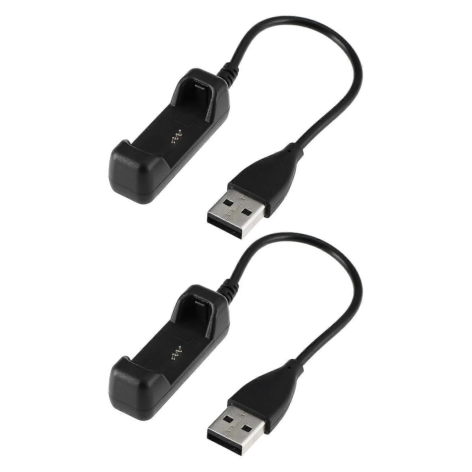 Charging Cable Replacement with Durable Metal Clip USB Charger Cord 2 Pack for Fitbit Flex 2