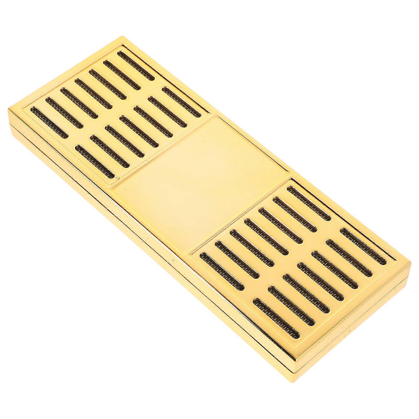 Golden Rectangular Humidifier Box for Desktop Humidor Smoking Supplies Accessory