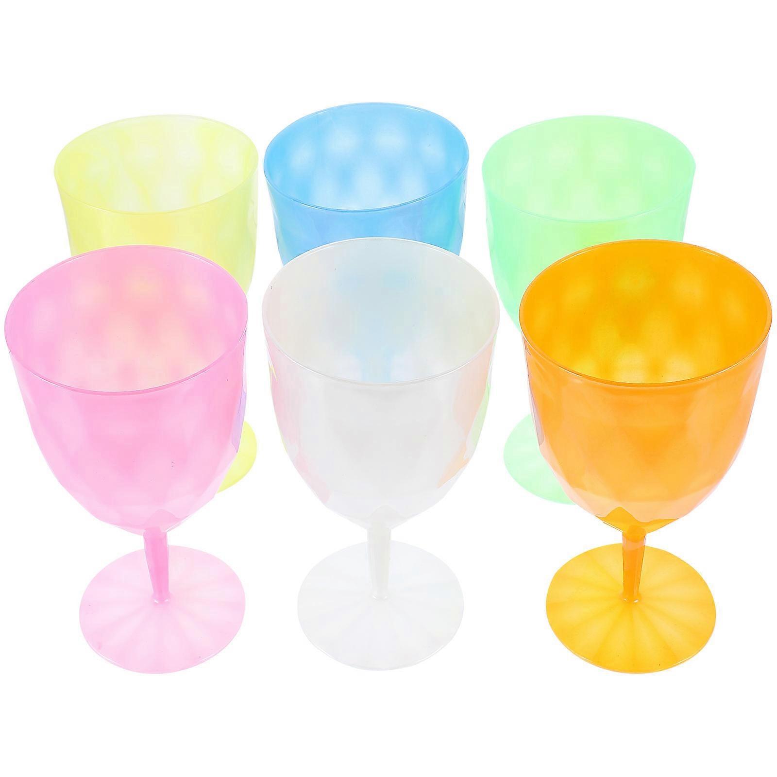 Party Cups for Storage Use 6Pcs Assorted Color Easter Wine Goblets
