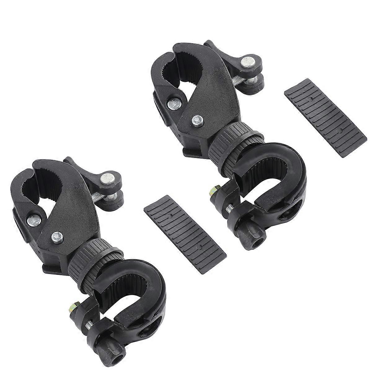 Bike Light Holder Flashlight Clamp for Bicycle Use 2Pcs Adjustable Mount