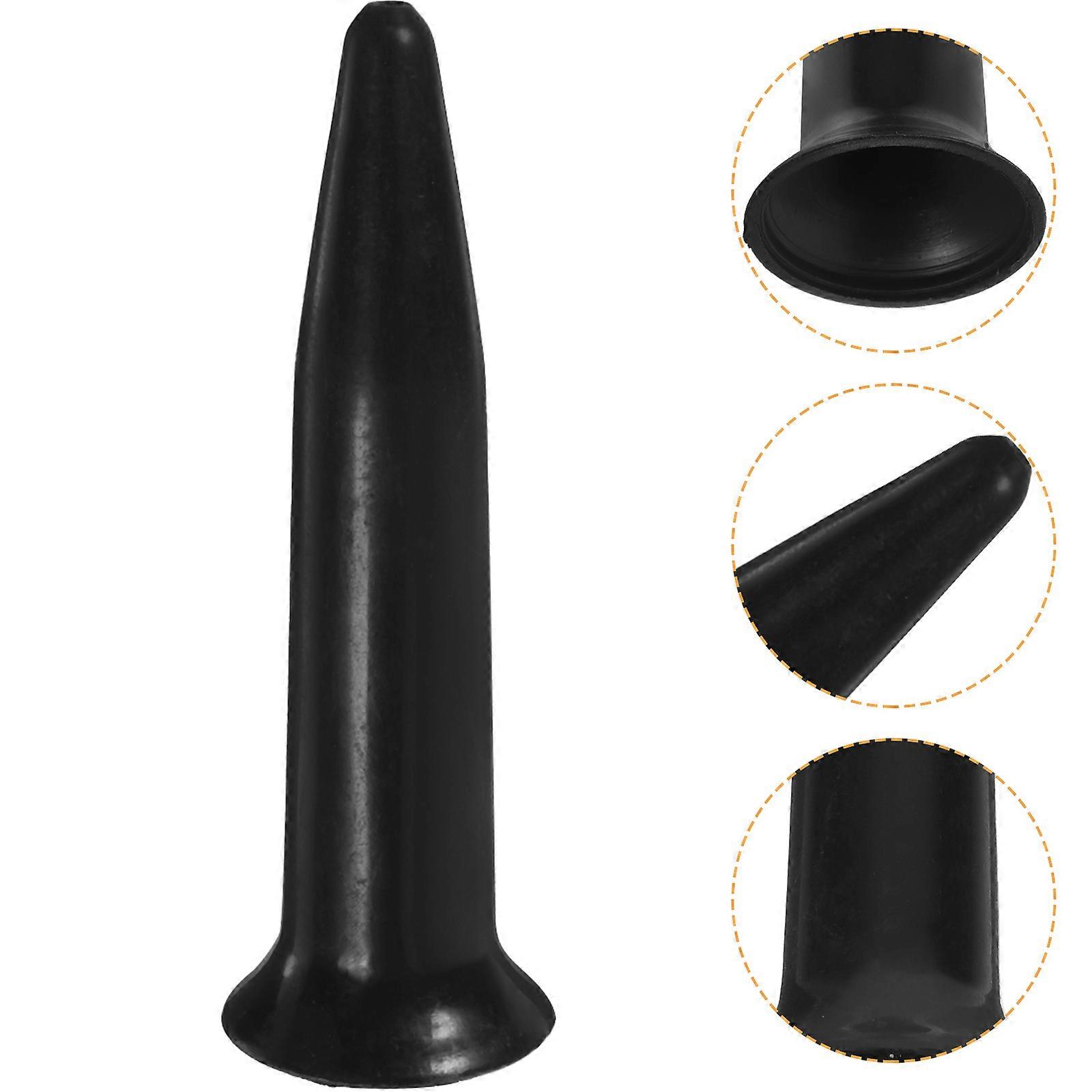 Black Plastic Umbrella Tip Caps for Replacement Umbrella Accessory 5Pcs Set
