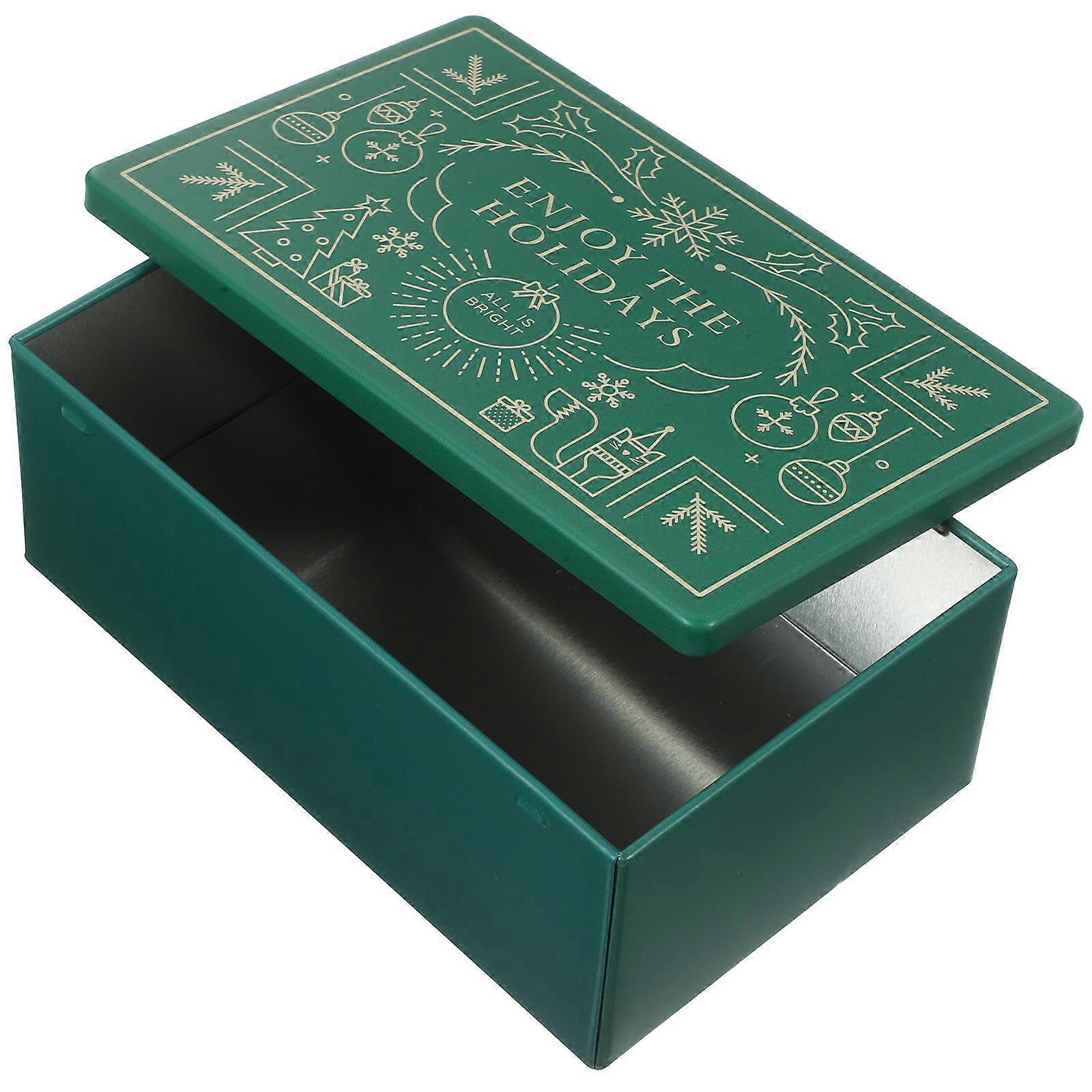 Tinplate Box for Storage Christmas Gift Storage Case