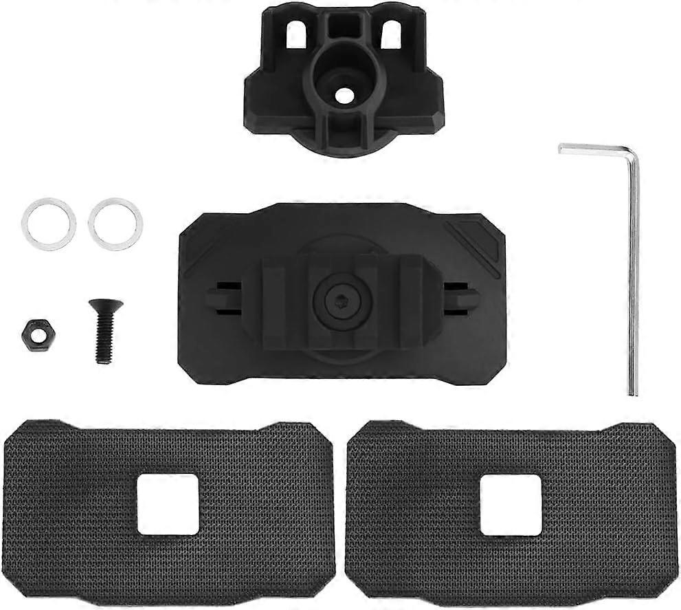 Tactical Helmet Light Mount Adapter 360° Rotatable Flashlight Holder Black Universal Hook Loop Attachment