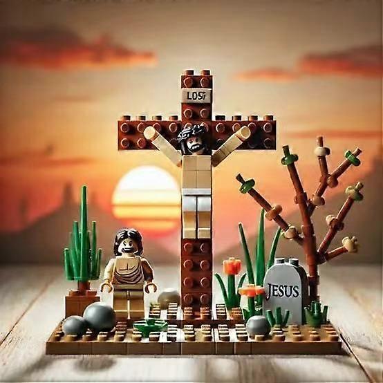Nativity scene building blocks crafts ornaments