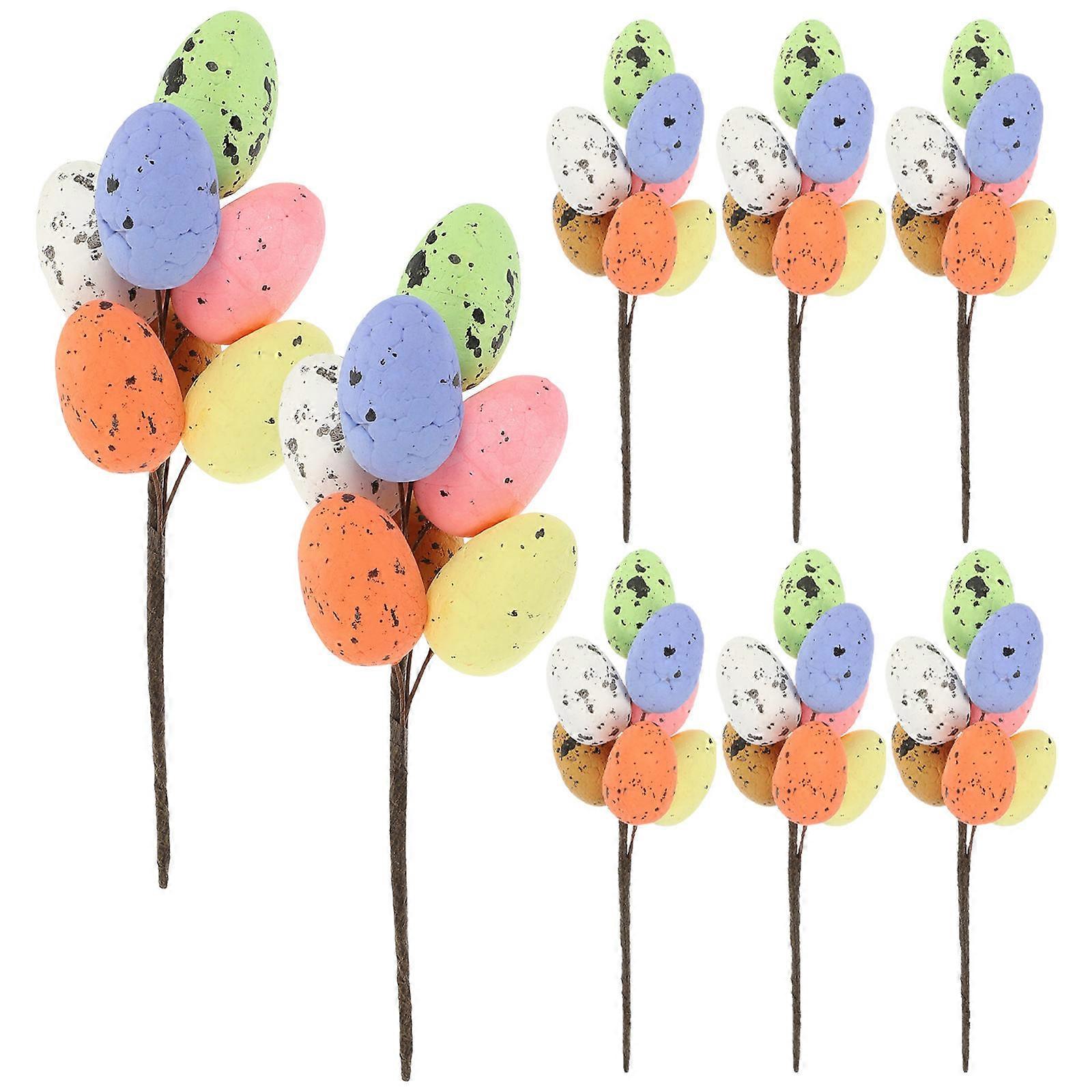 8Pcs Easter Egg Tree Branches Spotted Egg Branches Decor DIY Crafts Egg