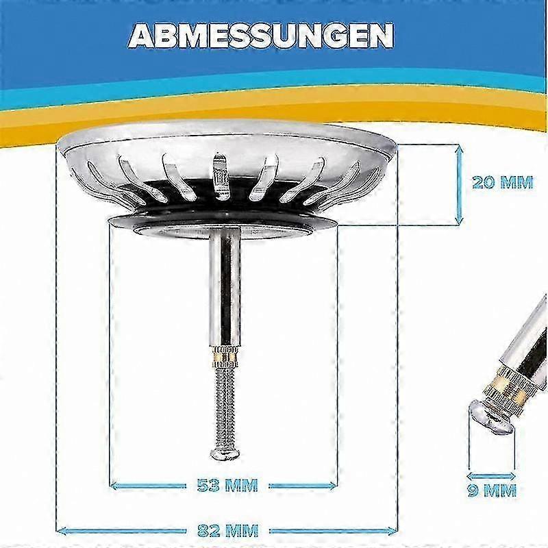Kitchen Sink Strainer Replacement Plug Basin Drain Filter Waste Stopper