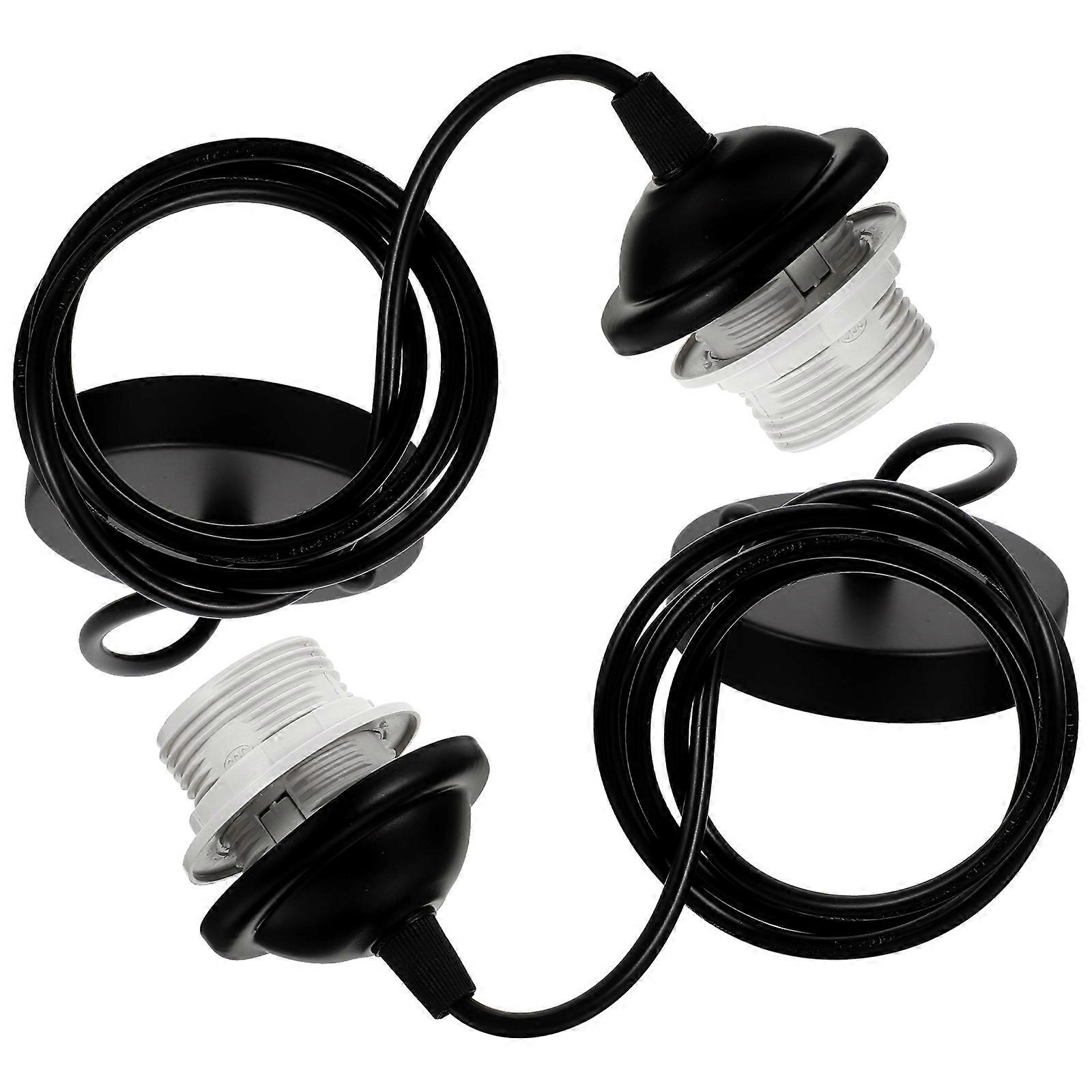 Ceiling Light Base Base for E27 Bulbs Task Lighting Metal 2Pcs