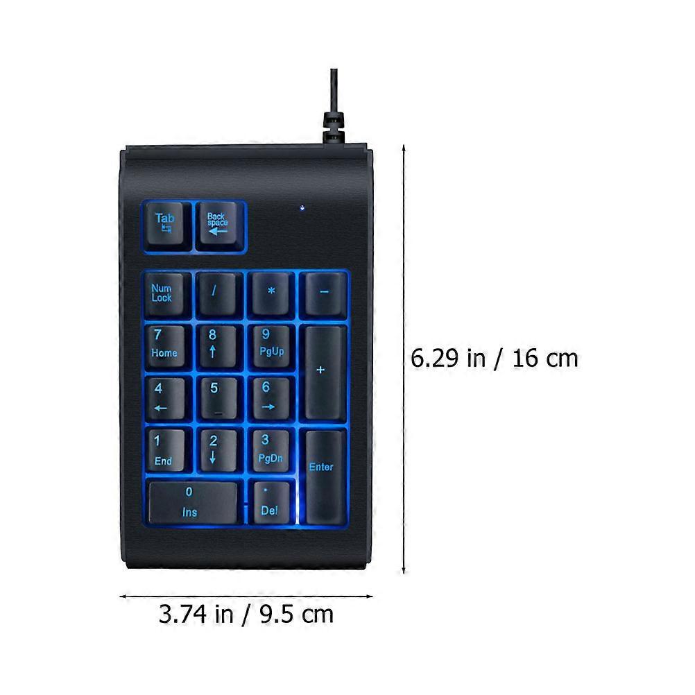 Black USB Numeric Keyboard Mini Mechanical Keyboard for Computer Use