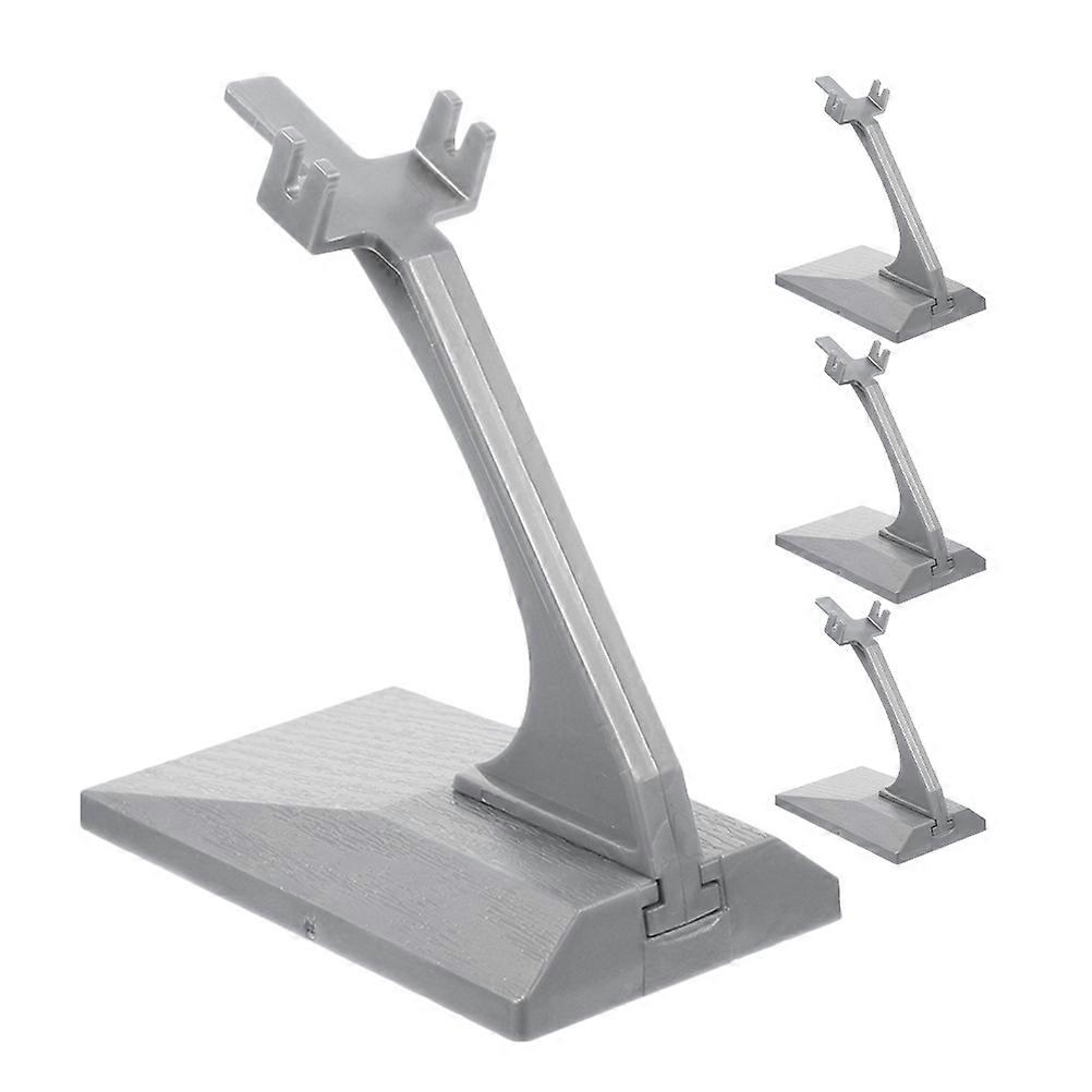 Grey Aircraft Display Holder Plastic Stand for Supporting 4Pcs Models