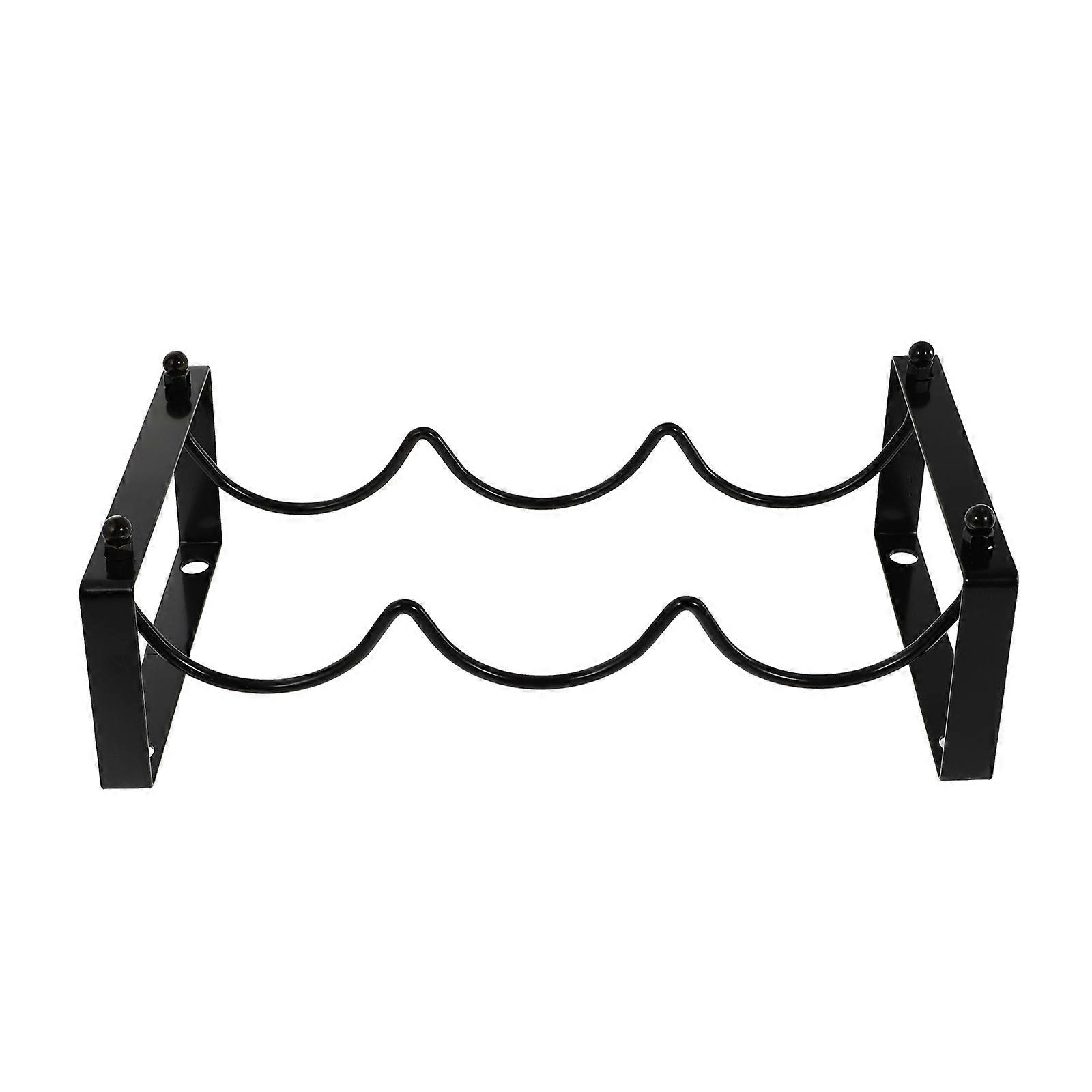 Black Iron Wine Storage Rack for Storage 1Pcs Stackable Wine Display Stand