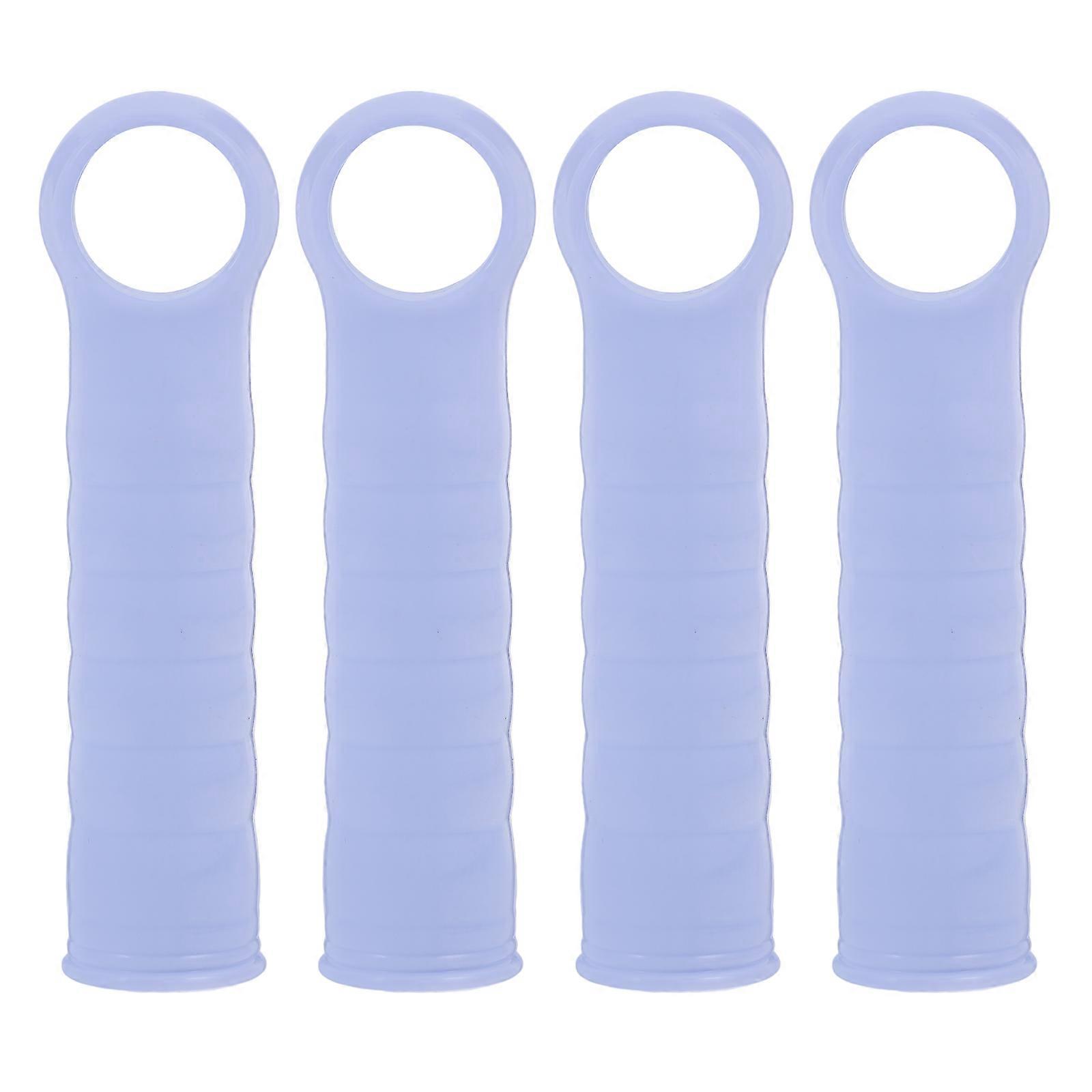 Blue Plastic Mop Handle End Cap for 4Pcs Durable Mop Replacement Grips