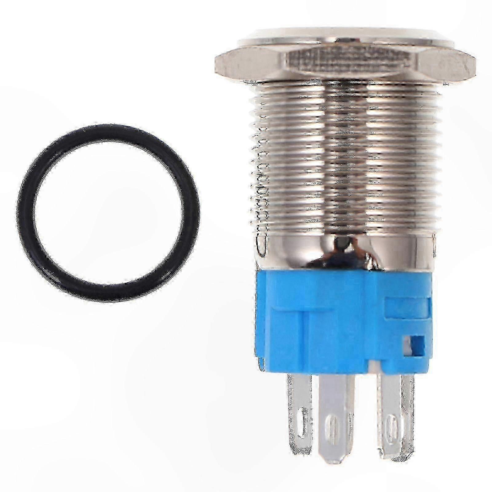 16mm Metal Push Button Switch Self-Locking Momentary Circuit Control