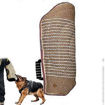 Dogs Bite Training Arm Sleeve Protection Thicken Jute Tug Bite Sleeves with Holder Handle compatible with German Shepherd malinois Work Dogs
