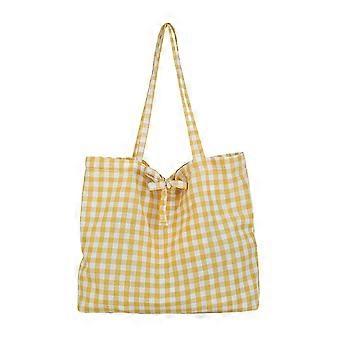Gingham-tygväska - Nylon, Stor Kapacitet, Enkel Axelväska