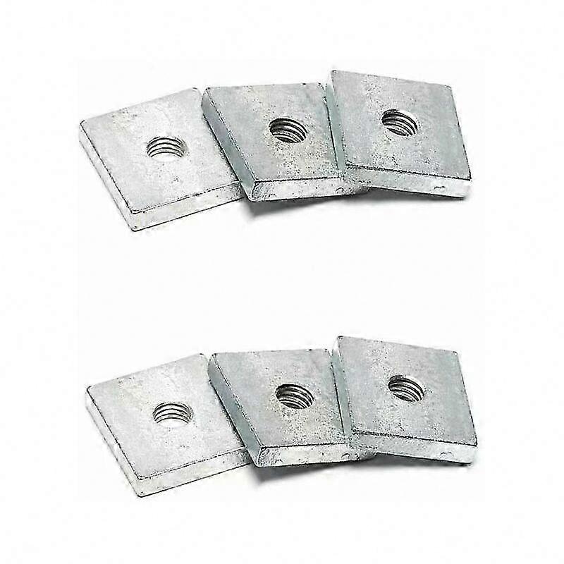 Zinc Plated Threaded Square Nuts, M4 Size, 10 Pieces