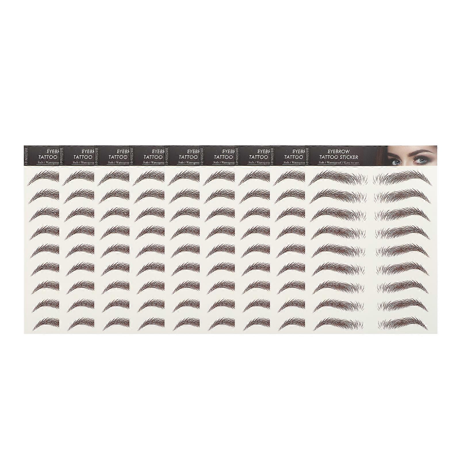 9 Sheets Eyebrows Sticker False Eyebrows Tattoos Temporary Eyebrows Tattoos