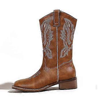 Cowboy Boots For Women Western Boots Cowgirl Boots Pull On Pointy Toe Mid Calf Shoes
