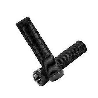 1 par de puños de goma para manillar de bicicleta, suaves y amortiguadores, impermeables, con un solo anillo de bloqueo, color negro resistente, 145 x 22,2 mm para bicicletas de montaña.