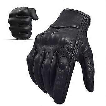Guanti da moto in pelle di capra per gli uomini Guanti da ciclismo da donna Guanti da bici touchscreen Guanti da equitazione per moto Powersports