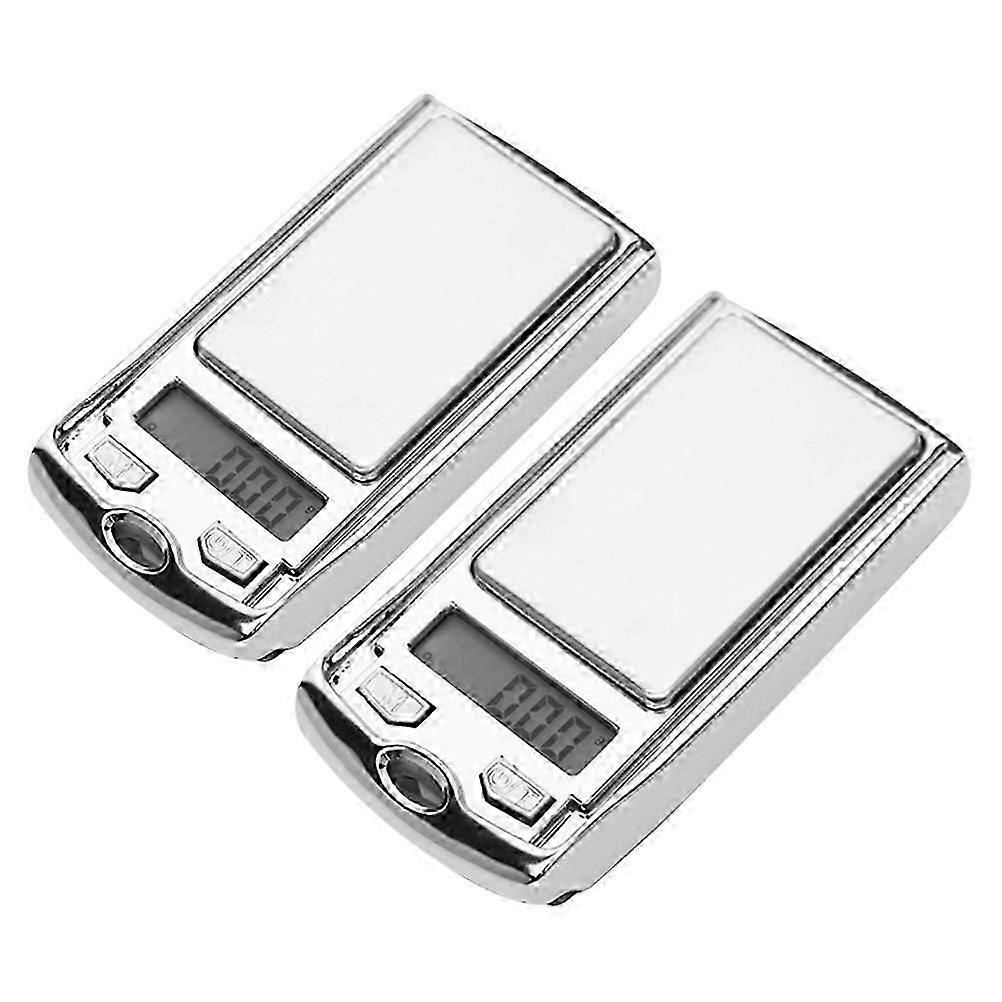 2Pcs Mini Electronic Scale for Weighing Use Pocket Digital LCD Display
