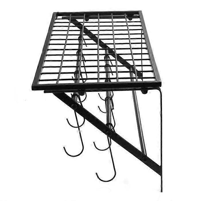 Hanging Pot Rack - EJ.LIFE - Kitchen Shelf - Metal - 10 Hooks - Space Saving