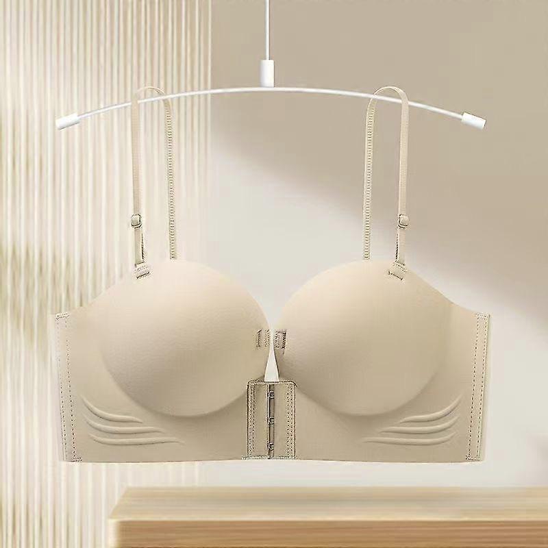 Black Seamless Removable Strap Bra with Adjustable Straps