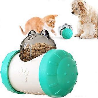 Pet Tumbler Toy, Dog Leaky Food Toy Interactive Dog Cat Toy Food Dispensing Ball Balance Swing Car, Slow Feeder Treat Ball Toys for Pets Increases IQ