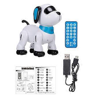 1 Set Remote Control Dog Realistic Looking Simulation Action Singing Function Easy to Control Rechargeable Plastic Smart RC Puppy Robot Walking Dancin