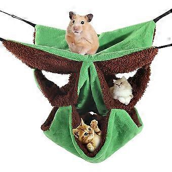 Small Pet Hammock, 3-layer Pet Hammock, Ferret Hammock, Rodent Hammock, Small Animal Bed For Rats Chinchillas Totoro Hamsters Ferrets Mice Rodents (gr