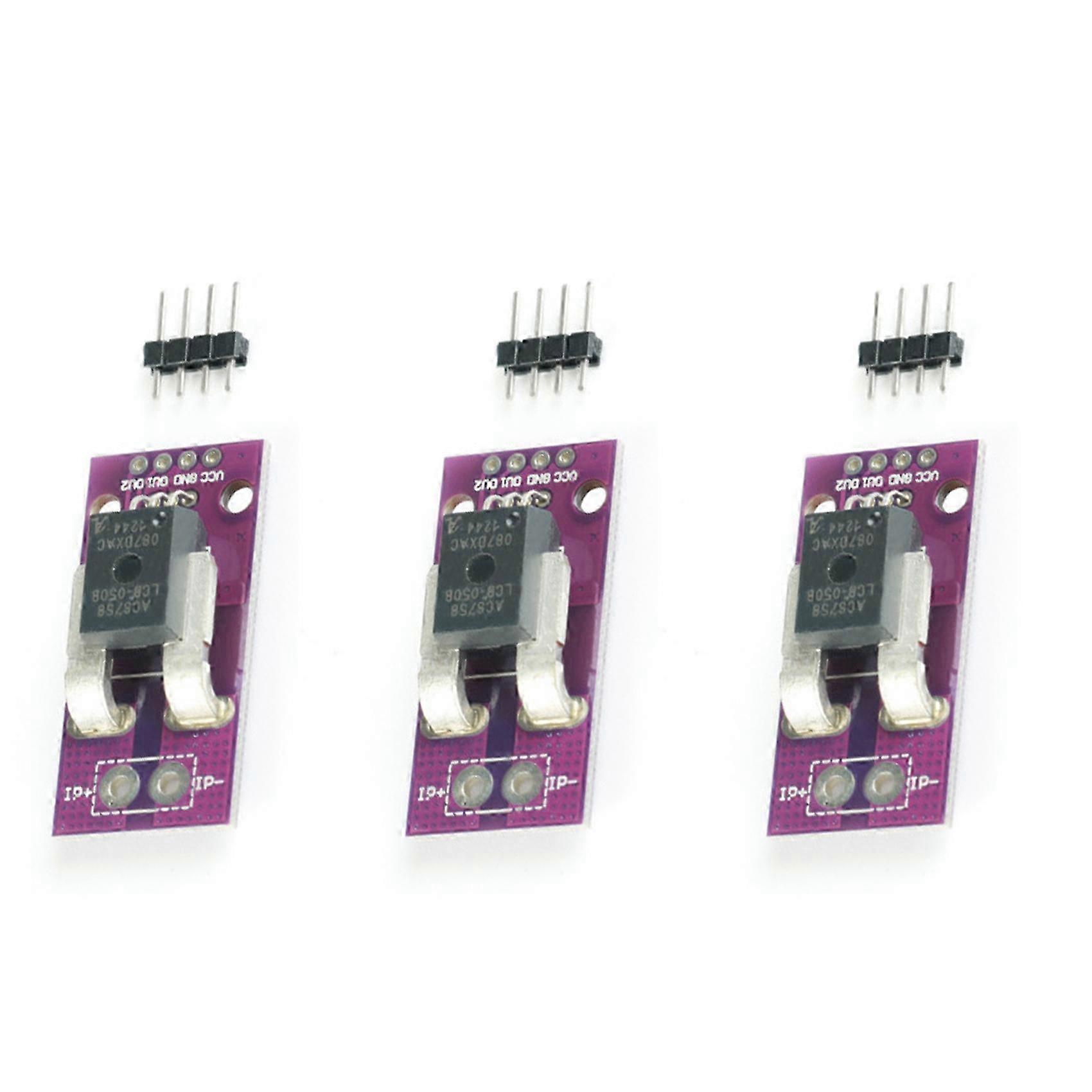 3X ACS758 ACS758LCB-100B Current Module Linear Hall Current Sensor PFF-T Current Detection 3-5V