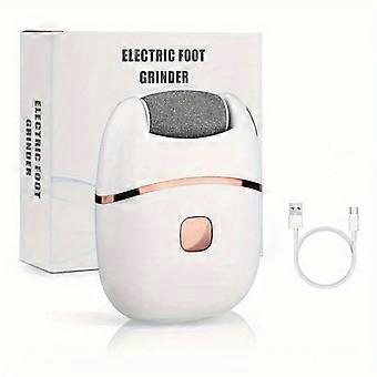 Esfoliante Elétrico Recarregável para Pés com Detalhes em Ouro Rosé, Portátil e Sem Fio para Pés Macios, Ideal para Uso Doméstico e em Viagens
