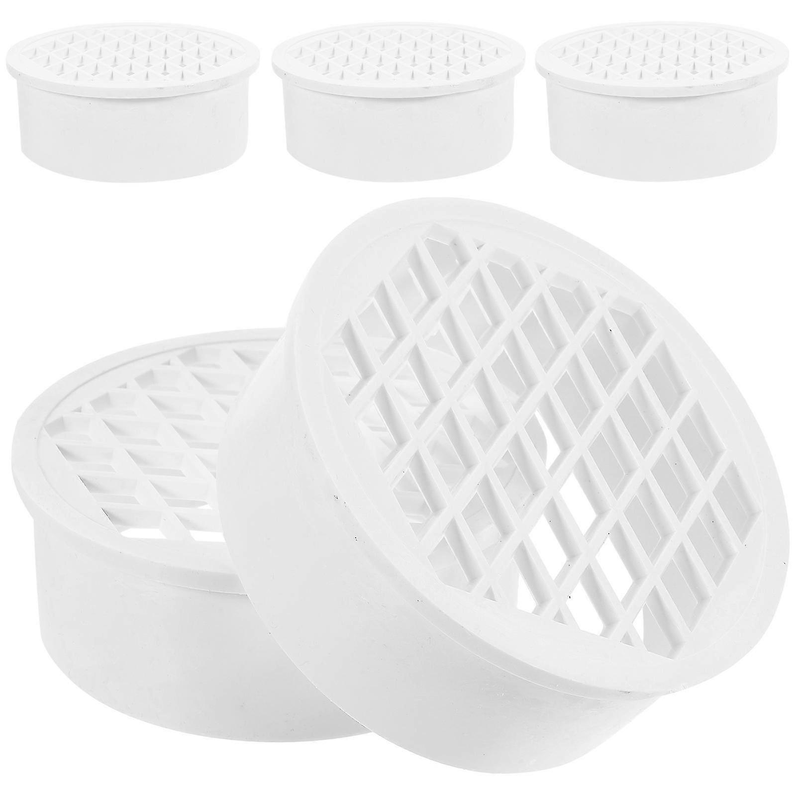 Durable White Plastic Internal Insertion Gutter compatible with Home Use 5Pcs