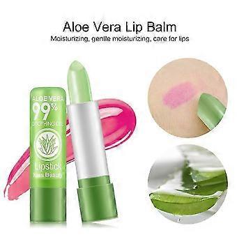 Moisture Lip Balm Aloe Vera Natural Lipbalm Temperature Changed Color Lipstick Long Lasting