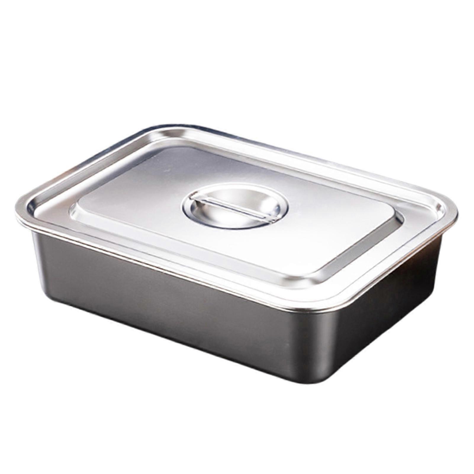 Flat Bottom Square Basin - Extra Deep Lasagna Baking Pan with Lid