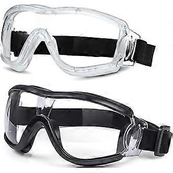 Kids Safety Goggles, AntiFog UV Protection Clear Lens, Soft Comfort Fit, White and Black Set