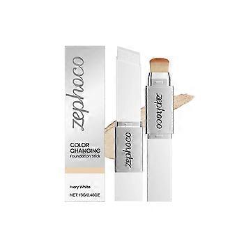 Zephoco Natural Color 2-In-1 Color-Changing Foundation Stick, Lightweight, Hydrating, Naturally Adheres, Smooth Without Caking, Sheer And Breathable