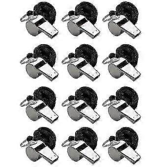 12Pcs Colorful Sports Whistles with Lanyard, Loud Referee Whistle for Games, High Decibel Compact Whistles for Coaches and Outdoor Activitie