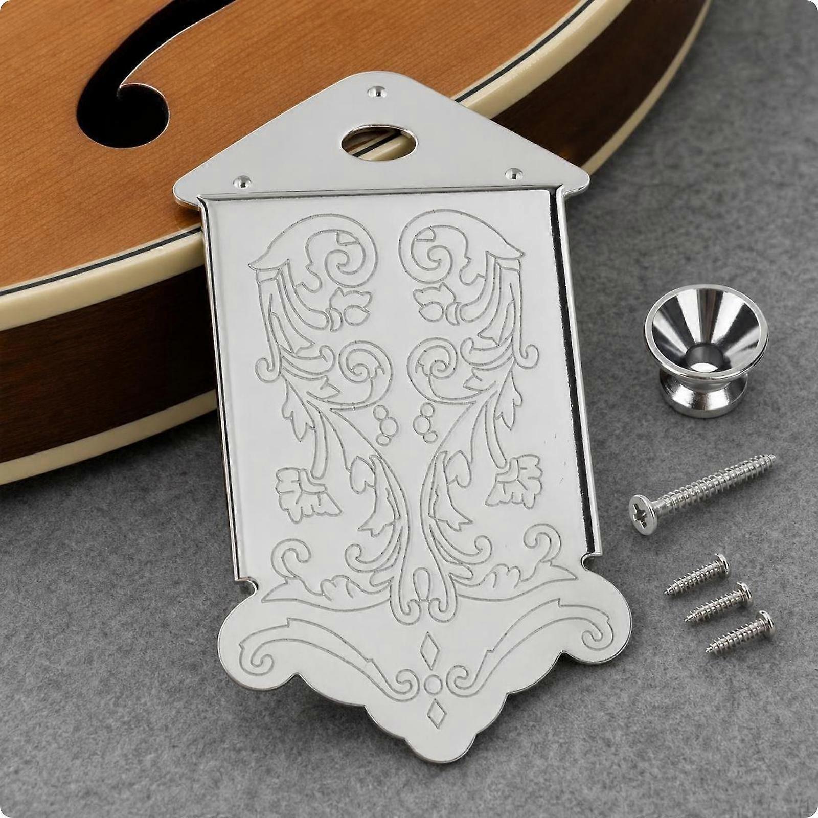 Mandolin Tailpiece Polished Hardware Sturdy for Luthier