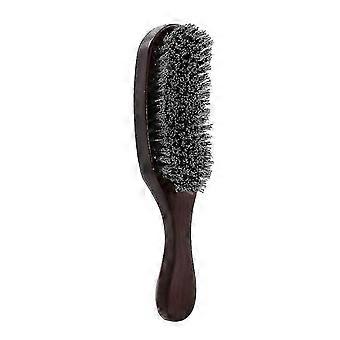 Barba escova de cerdas barba bigode cuidado pente escova com cabo de madeira barba bálsamo óleo de óleo -
