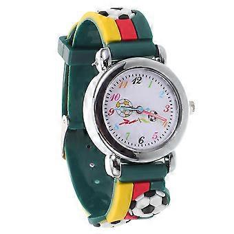 Kids Soccer Watch Cartoon 3D Silicone Quartz Wristwatch 4Pcs Pack