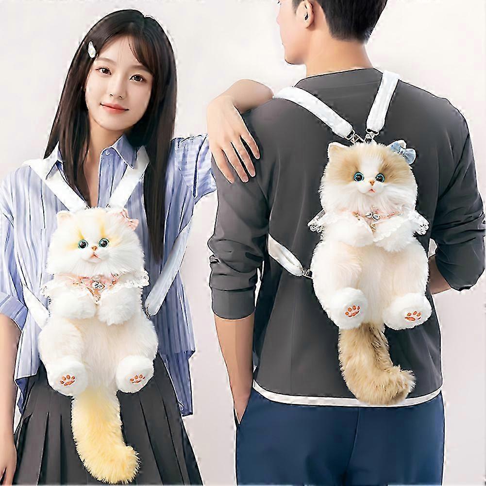 Soft Cat Plush Backpack Adjustable Strap