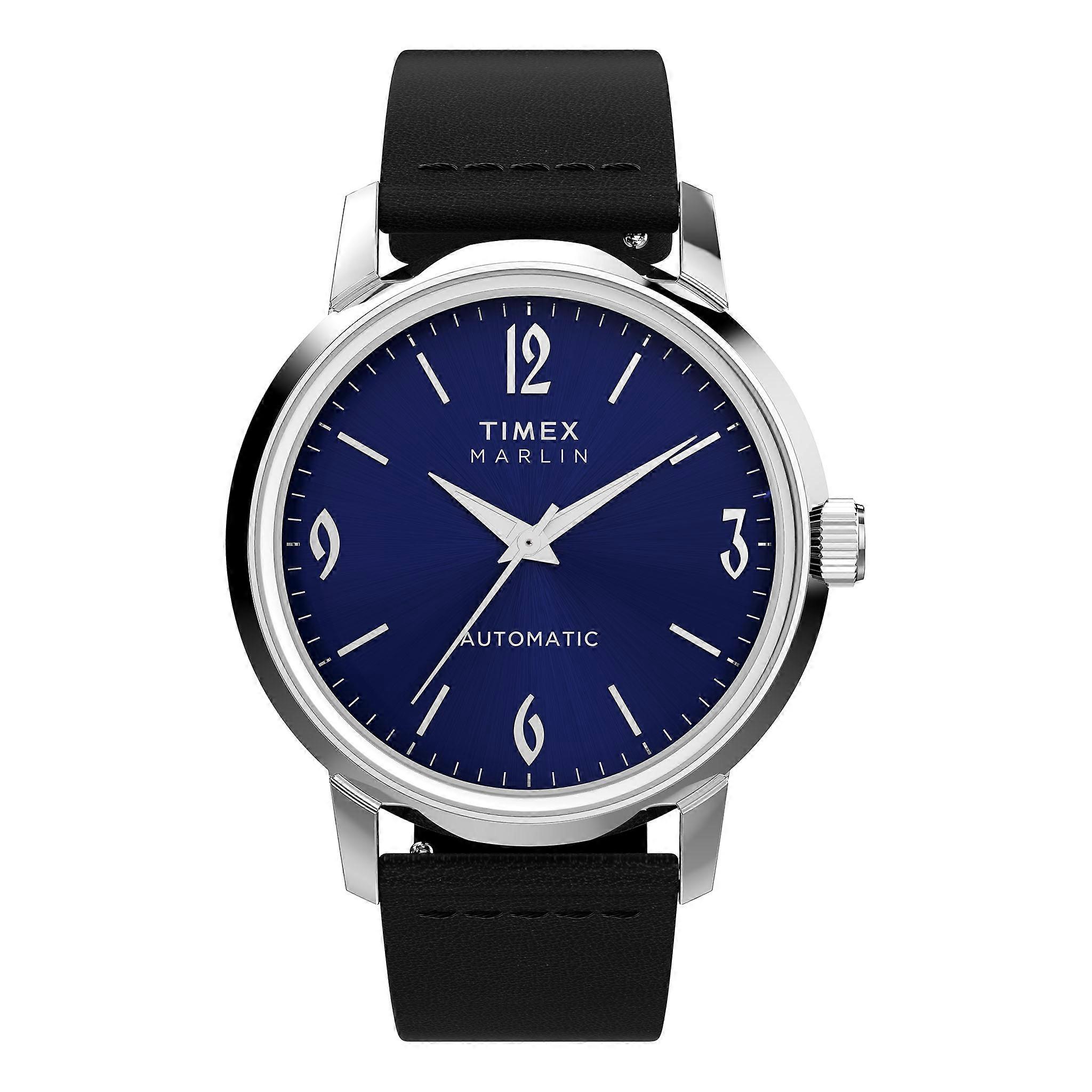 Timex Marlin Automatic 40mm Leather Strap Watch TW2W93100