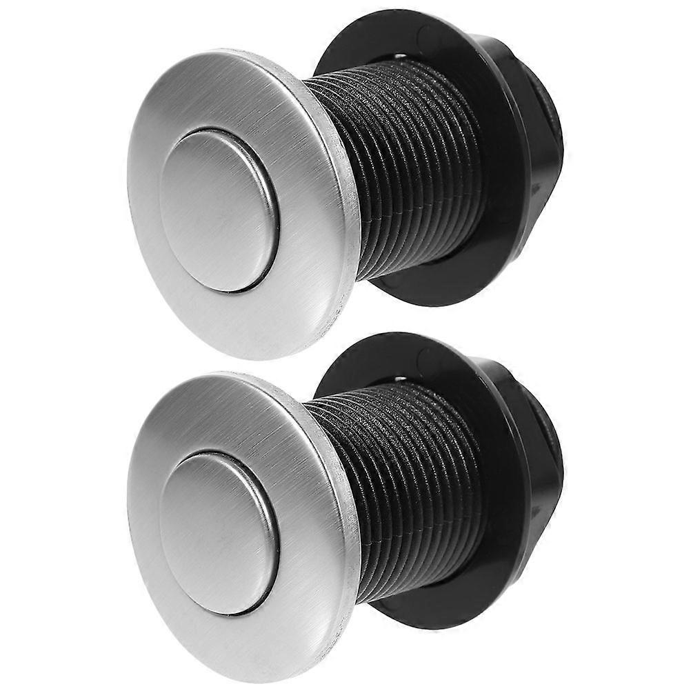 Air Garbage Disposal Button Replacement for 2Pcs Stainless Steel Material