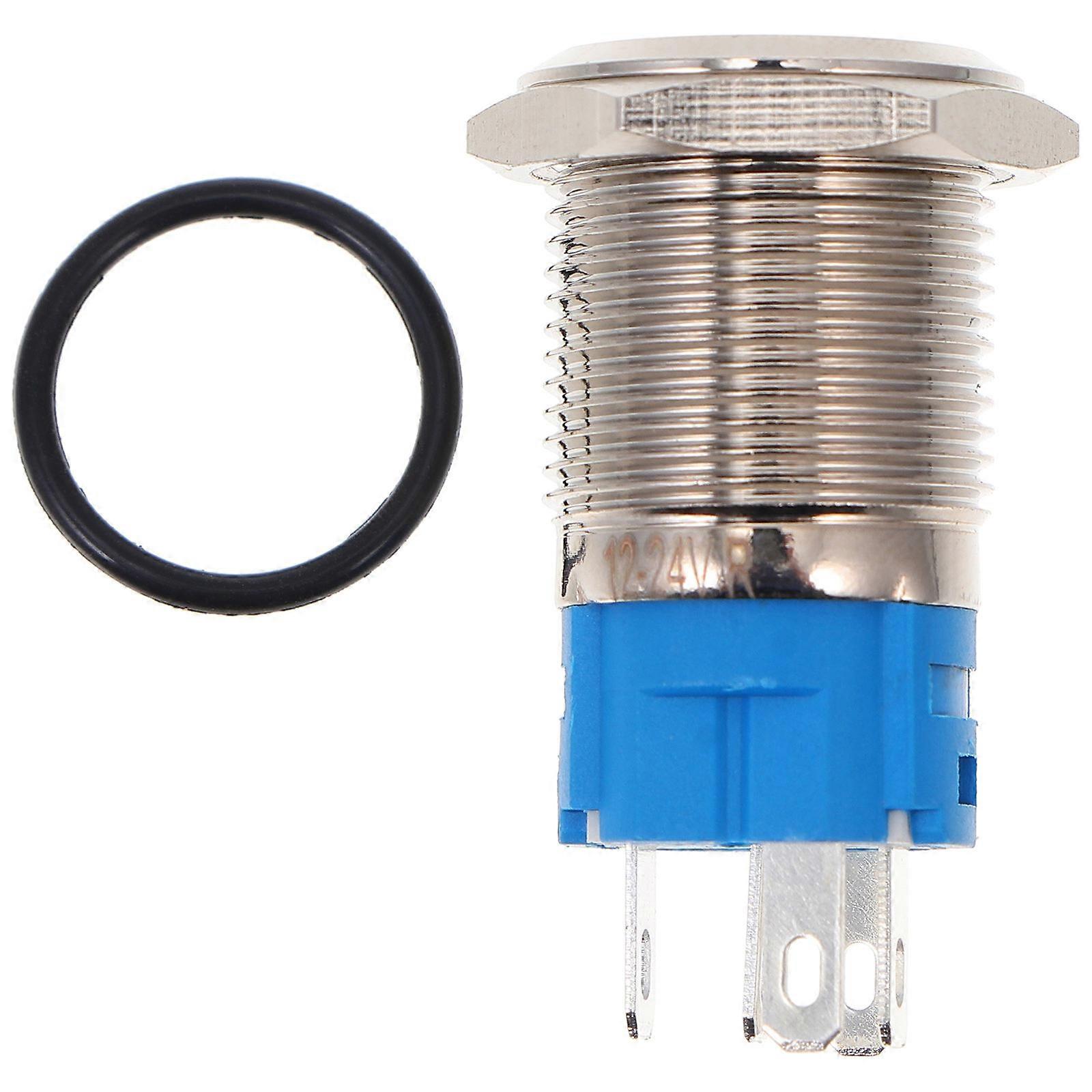 Red Waterproof Button Switch Push Button with LED Light 16Mm