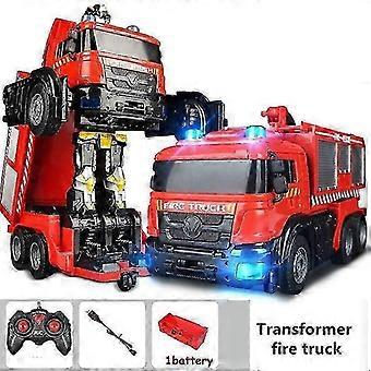 Transformation Robot Car, Fire Truck, Music Light, Educational Toy for Kids, Rechargeable  WG-26