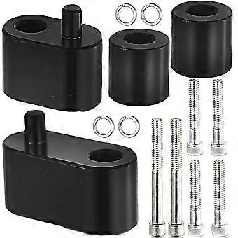 1'' 25mm Gloss Black Driver Floorboard Spacer Extension Kit Compatible with Harley 2009-2022 Touring Electra Street Glide Road King