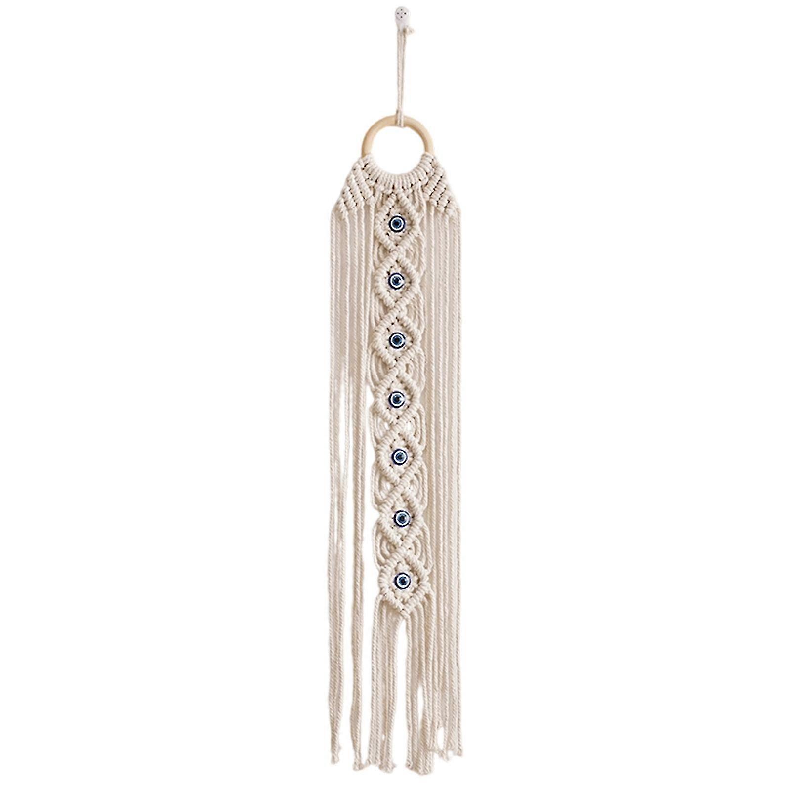 Boho Cotton Evil Eye Wall Hanging
