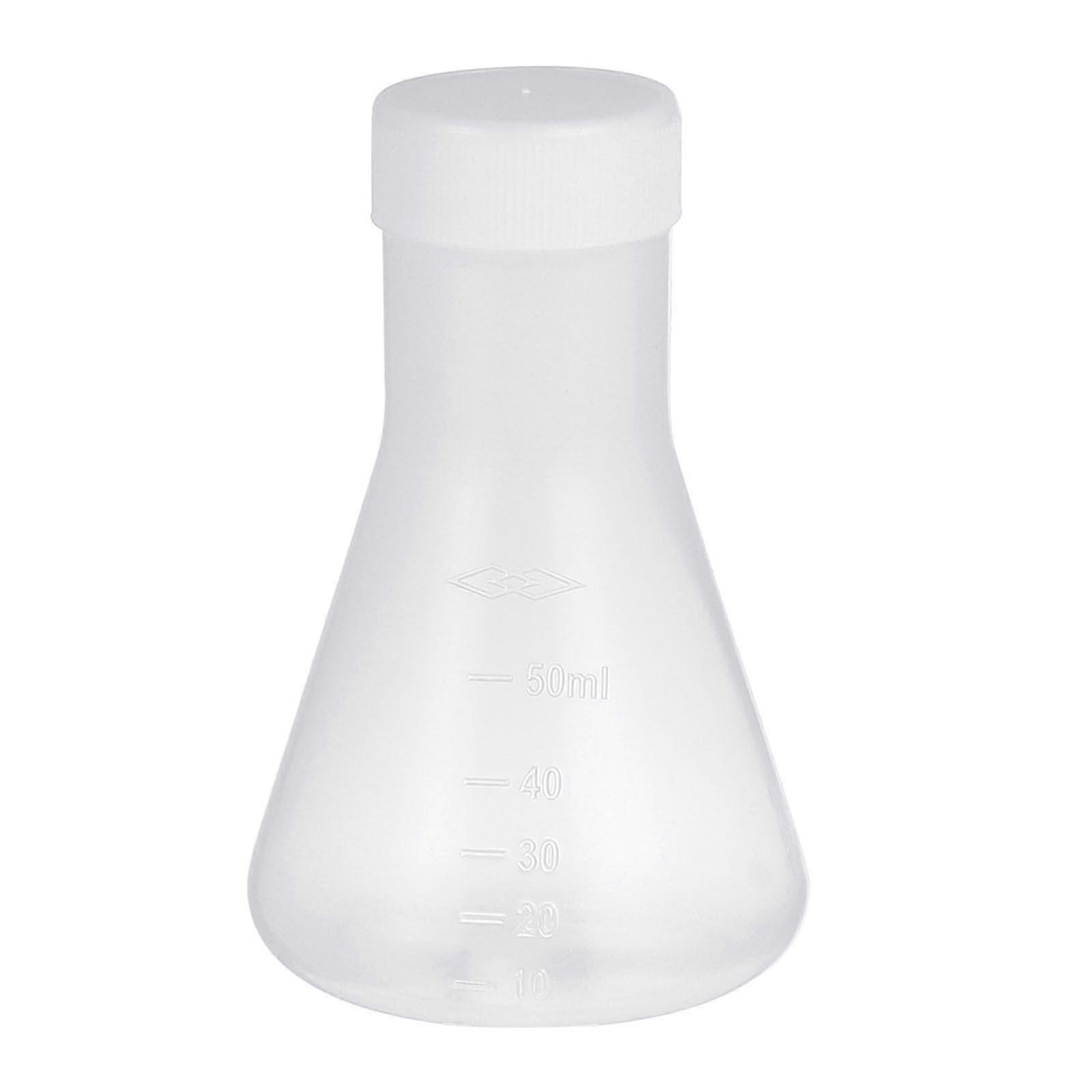 5 Pcs Plastic Flask Professional Erlenmeyer Flask Transparent Science Flask