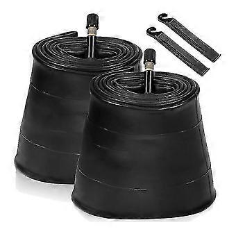 20x4.0 Bike Inner Tubes with 32mm Valve and Tire Pumps, 2 Pieces
