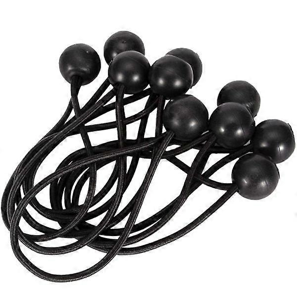 10x Rubber Strap with Ball Black